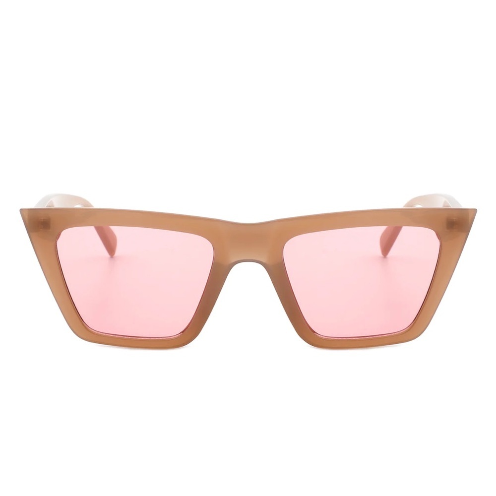 Women’s Tan Square Cat Eye Sunglasses